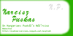 narcisz puskas business card